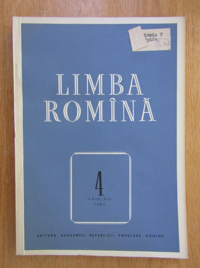 Anticariat: Revista Limba Romana, anul XIII, nr. 4, 1964