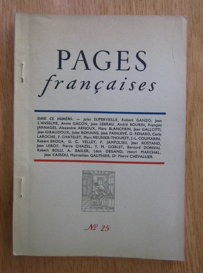 Anticariat: Revista Pages Francaises, nr. 25