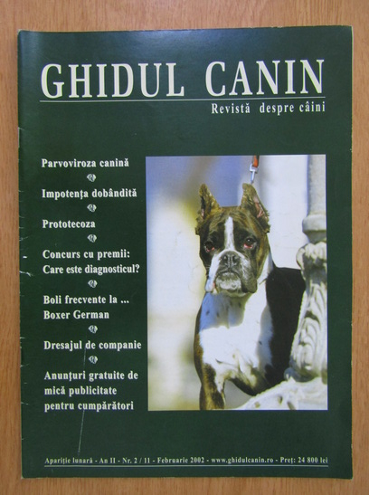 Anticariat: Revista Ghidul canin, anul II, nr. 2, februarie 2002