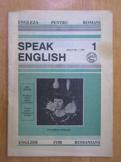 Anticariat: Speak English, anul I, nr. 1, 1990