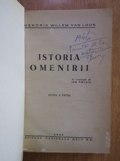 Hendrik Willem van Loon - Istoria omenirii