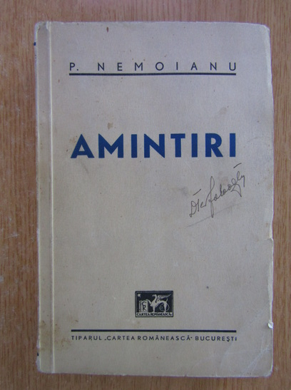 Anticariat: P. Nemoianu - Amintiri