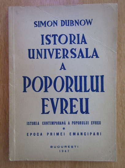 Anticariat: Simon Dubnow - Istoria universala a poporului evreu (volumul 8)