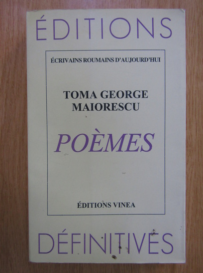 Anticariat: Toma Georgescu Maiorescu - Poezii (editie bilingva)