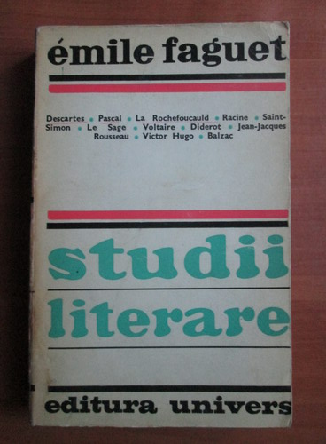 Anticariat: Emile Faguet - Studii literare