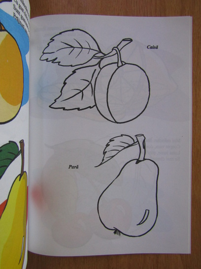 Sa invatam legume si fructe. Carte de colorat