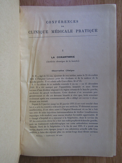 Louis Ramond - Conferences de clinique medicale pratique (volumul 12)