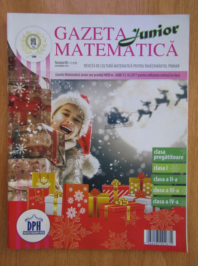 Anticariat: Revist Gazeta Matematica Junior, nr. 88, decembrie 2019
