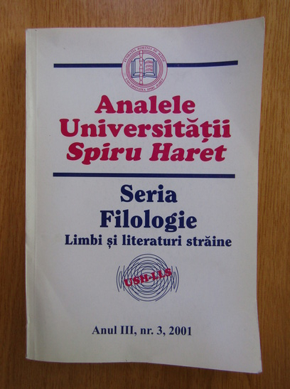 Anticariat: Analele Universitatii Spiru Haret, anul III, nr. 3, 2001