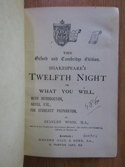 William Shakespeare - Twelfth Night or What You Will