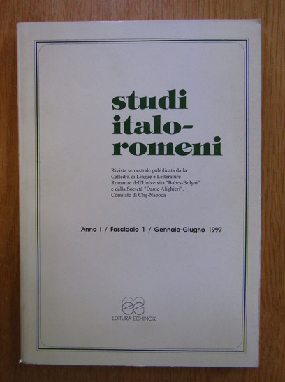 Anticariat: Studi italo-romeni, anul 1, fascicula 1, 1997
