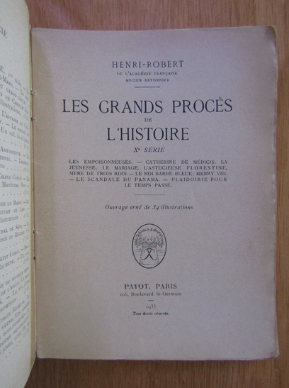 Henri Robert - Les grands proces de l'histoire (volumul 9)