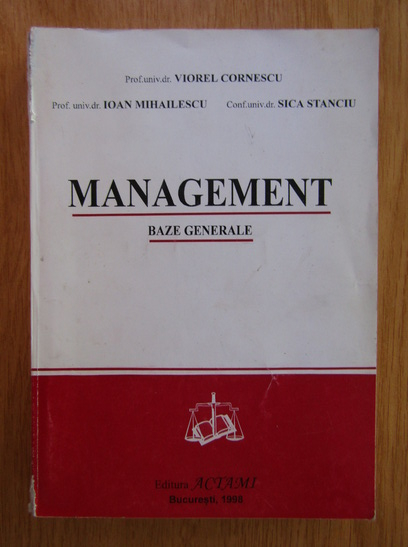 Anticariat: Viorel Cornescu - Management. Baze generale
