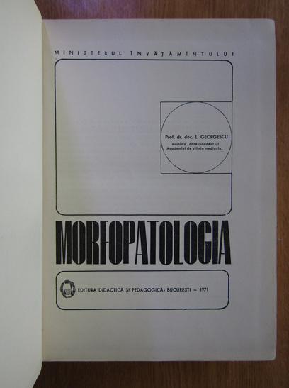 L. Georgescu - Morfopatologia