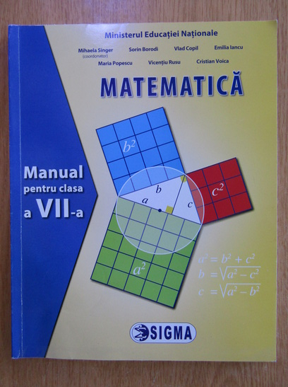 Anticariat: Mihaela Singer - Matematica. Manual pentru clasa a VII-a