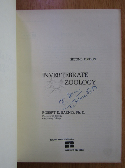 Robert Barnes - Invertebrate Zoology - Cumpără