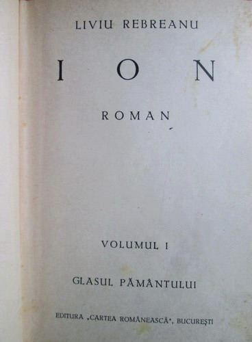 Liviu Rebreanu - Ion (2 volume, 1939)