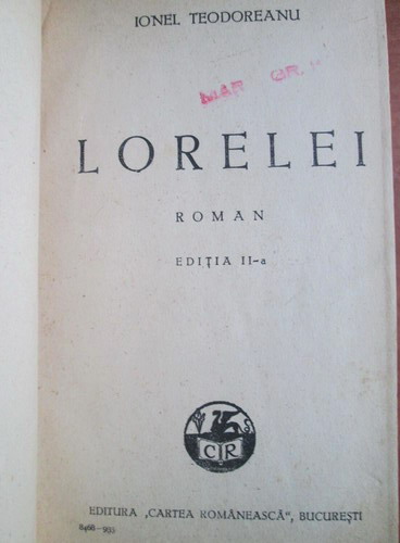 Ionel Teodoreanu - Lorelei (1935)