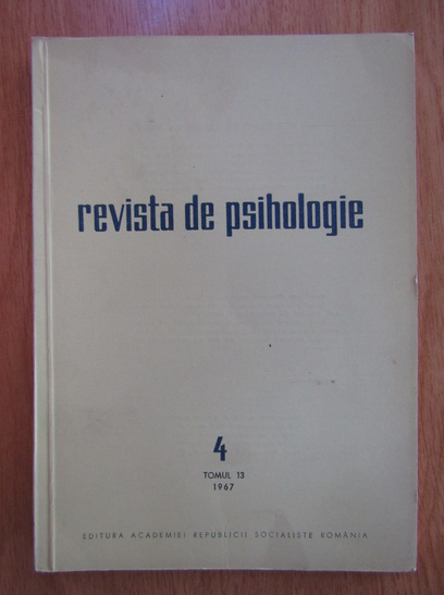 Anticariat: Revista de pedagogie, tomul 13, nr. 4, 1967