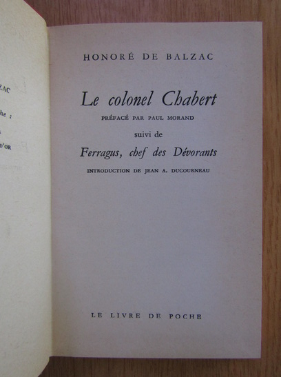 Honore de Balzac - Le Colonel Chabert