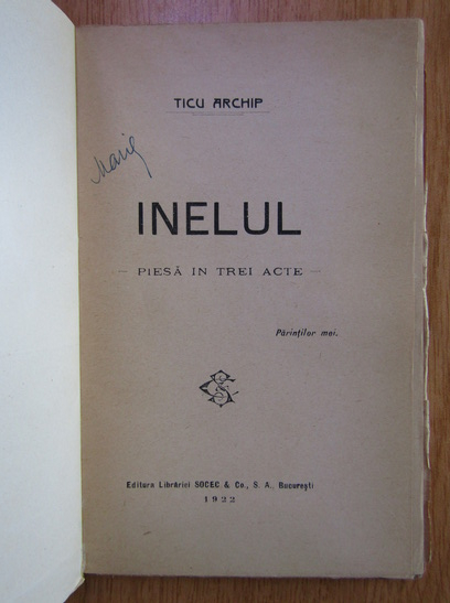 Ticu Archip - Inelul