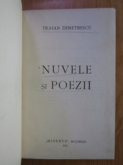 Traian Demetrescu - Nuvele si poezii