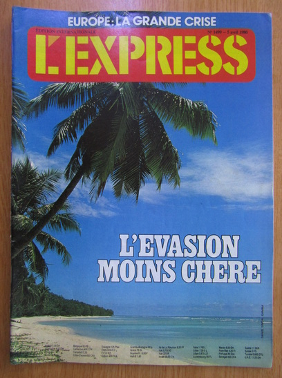 Anticariat: Revista L'Express, nr. 1499, aprilie 1980