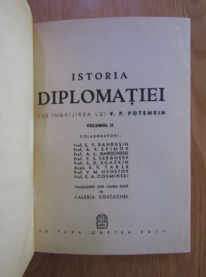 V. P. Potemkin - Istoria diplomatiei (volumul 2)