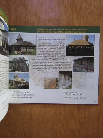 Oficiul National al Monumentelor istorice. Catalogul monumentelor restaurate