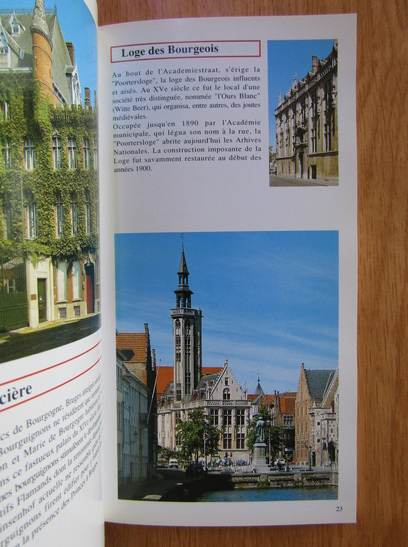 Bruges. Plan de la ville avec 2 promenades