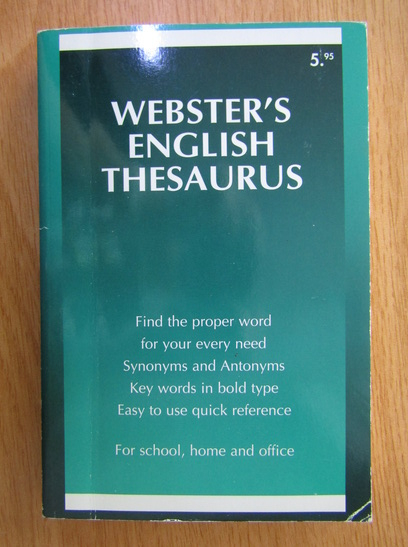 Anticariat: Webster's english thesaurus