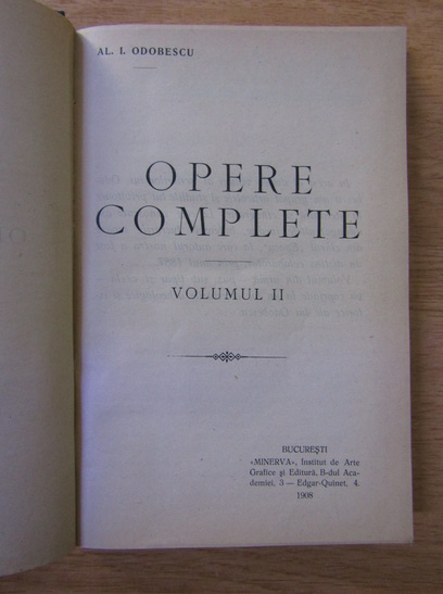 Al. Odobescu - Opere complete (volumul 2)
