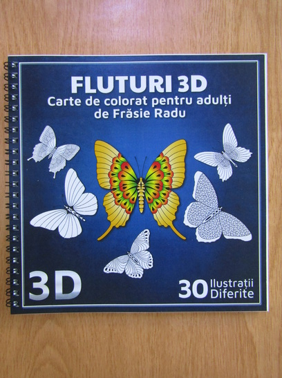 Anticariat: Radu Frasie - Fluturi 3D (carte de colorat pentru adulti)