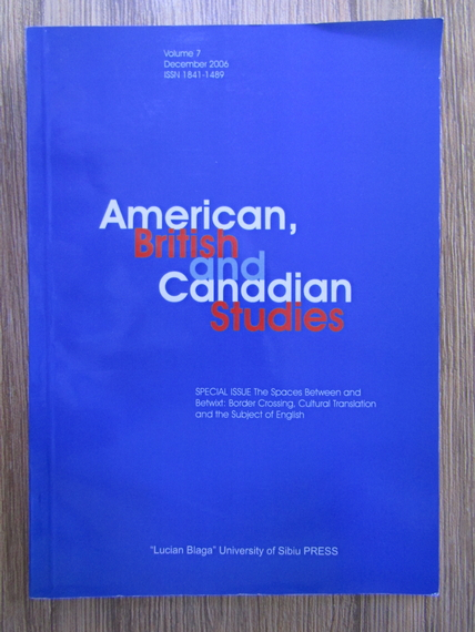 Anticariat: American, british and canadian studies (volumul 7)