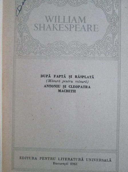 Shakespeare - Opere (volumul 9)