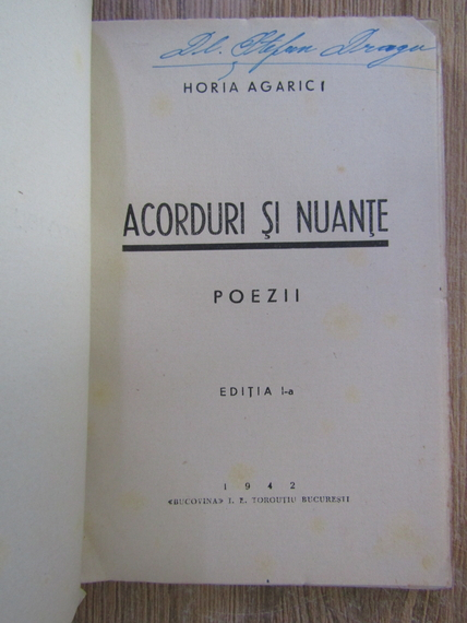 Horia Agarici - Acorduri si nuante (1942)
