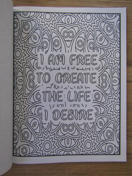  Stress free coloring book. You freakin' rock! Positive messages. Inspirational Quotes by Coloristica