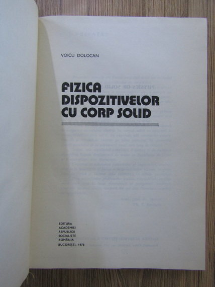 Voicu Dolocan - Fizica dispozitivelor cu corp solid