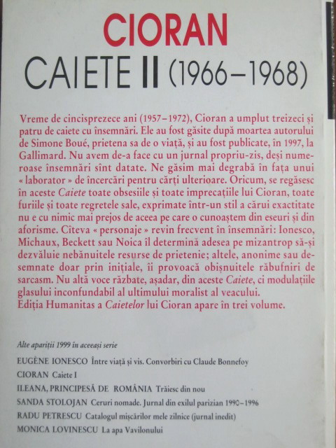 Emil Cioran - Caiete (volumul 2)
