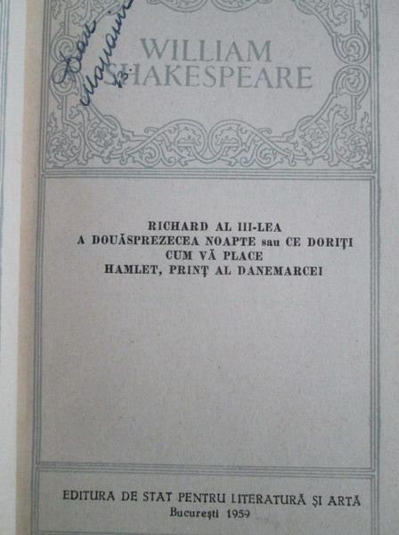 Shakespeare - Opere (volumul 7)