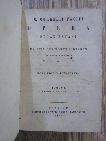 P. Cornelii Taciti, P. Ovidii Nasonis - Opera quoad extant. Fastorum (2 carti colegate)