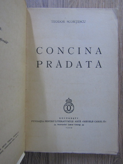 Teodor Scortescu - Concina pradata (1939)