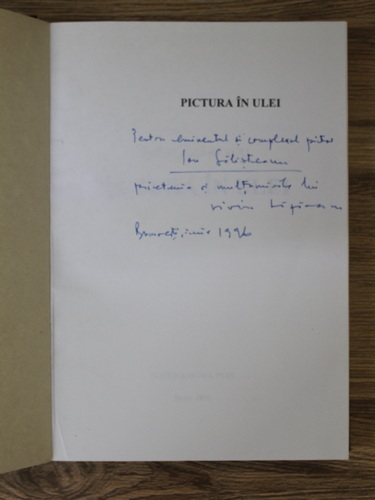 Anticariat: Liviu Lazarescu - Pictura in ulei (cu autograful si dedicatia autorului pentru Ion Salisteanu)
