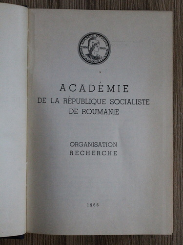 Academie de la Republique socialiste de Roumanie