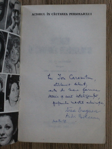 Anticariat: Andrei Baleanu, Doina Dragnea - Actorul in cautarea personajului. 25 de convorbiri despre arta spectacolului teatral (cu autograful autorilor)
