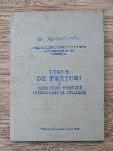 Anticariat: Lista de preturi a marcilor postale romanesti si straine