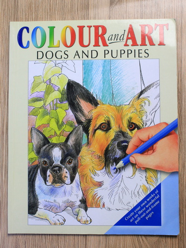Anticariat: Colour and art. Dogs and puppies (carte de colorat)