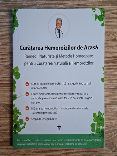 Anticariat: Marina Pluteu - Curatarea hemoroizilor de acasa. Remedii naturiste si metode homeopate pentru curatarea naturala a hemoroizilor