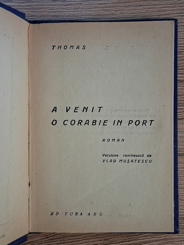 Vlad Musatescu - A venit o corabie in port (1943)