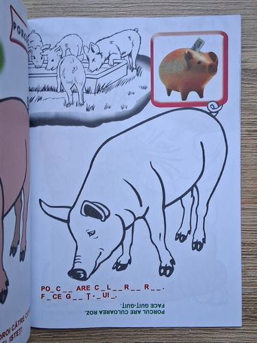 Sa invatam animalele de la ferma (carte de colorat)